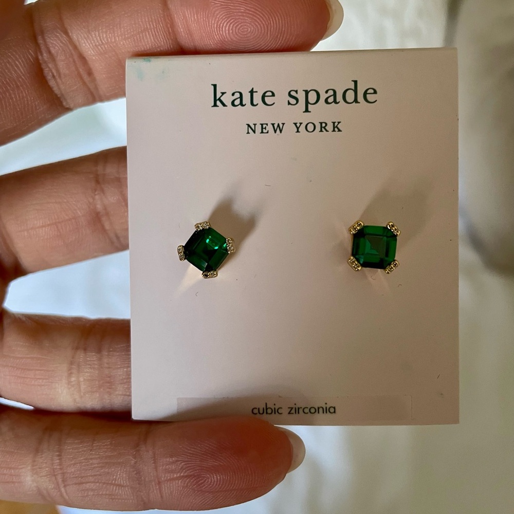 Emerald Green Kate Spade Stud earrings